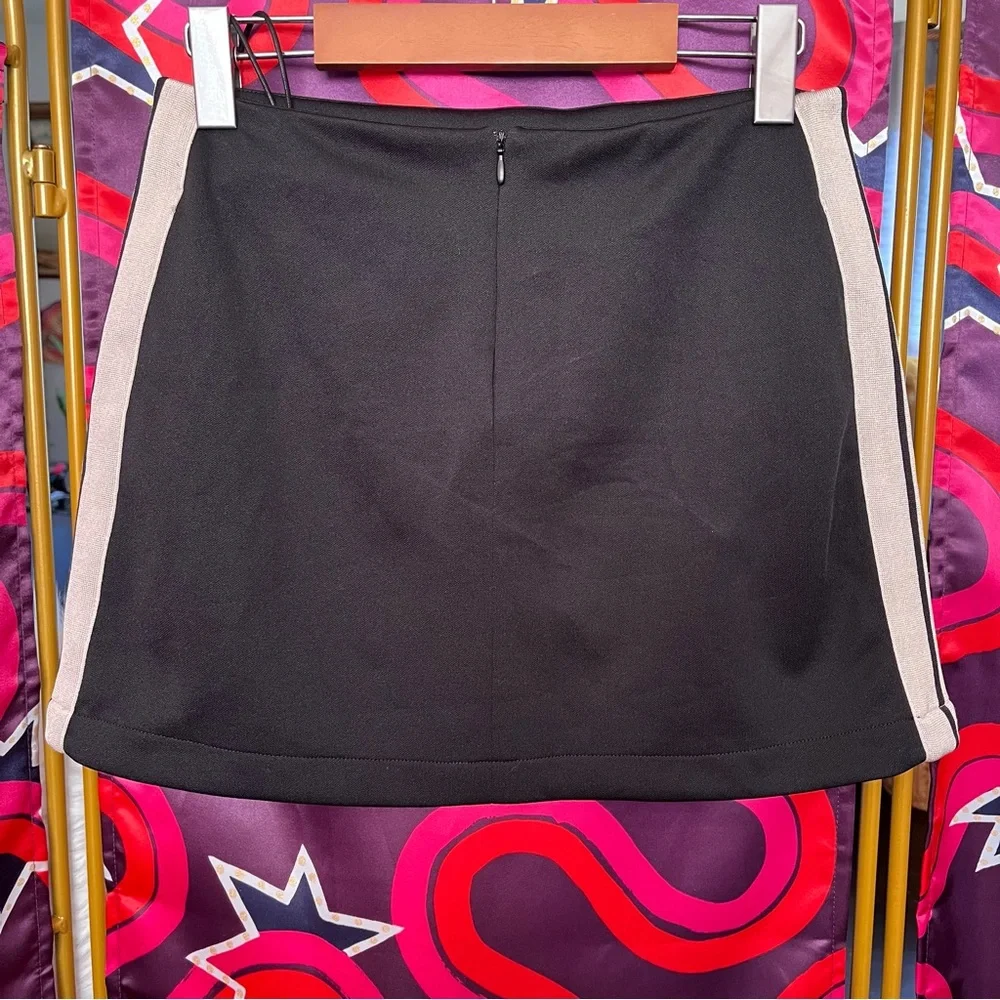 NWT Palm Angels Stripe Detail Track Mini Skirt Pockets Black Off White Authentic - Picture 9 of 16